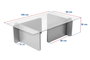 Nordure Mesa de Centro Flavio - Madera Blanca con Cristal Templado y Tablero Melamina 105x30x65cm